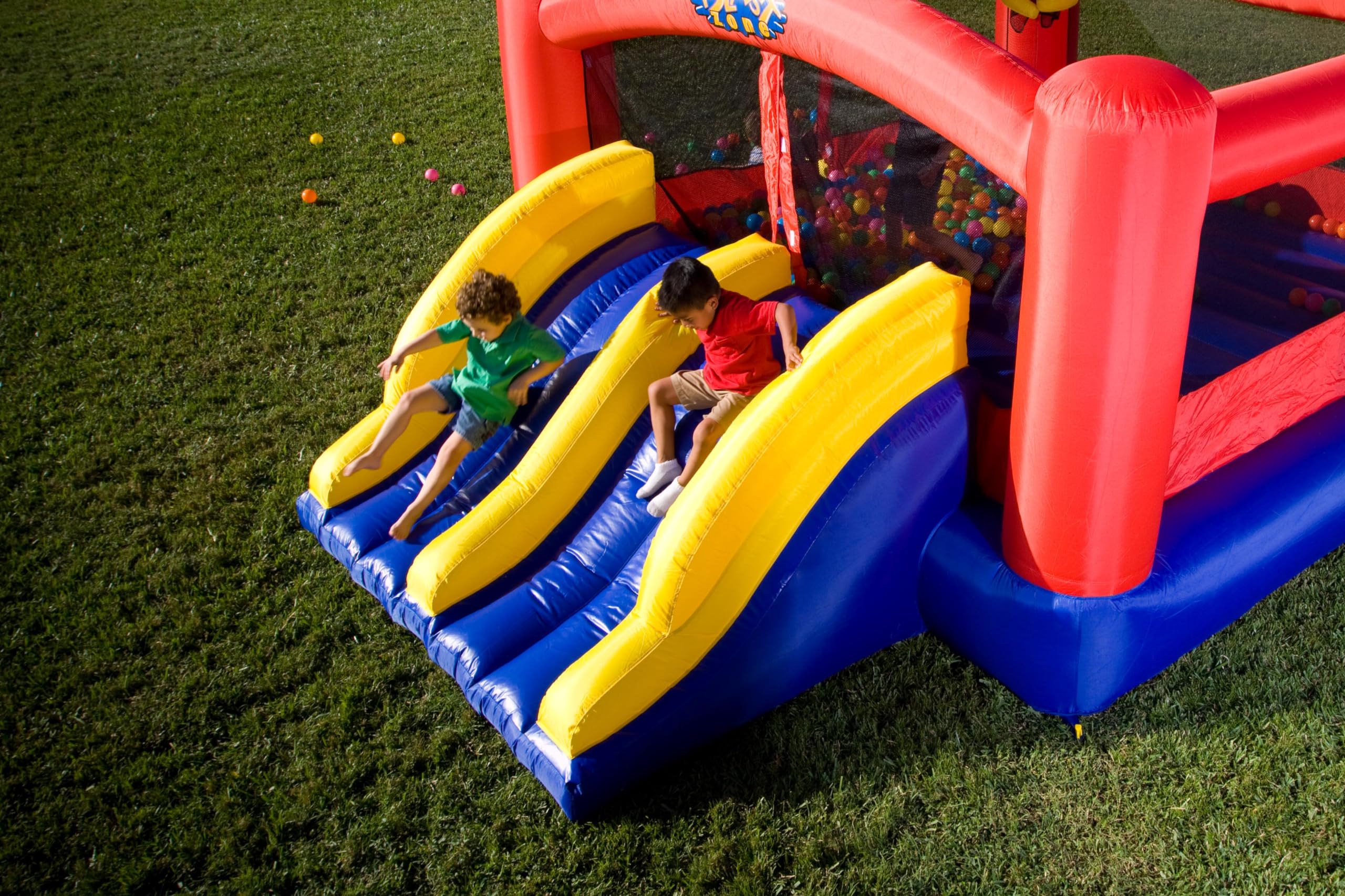 Amazon.com: Blast Zone Triple Play Inflatable Combo Bounce House